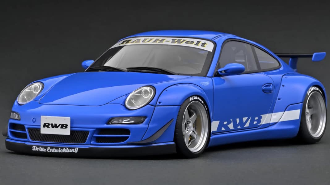Ignitions Model kündigt blauen RWB-Porsche des 997-Elfers in 1:18 an