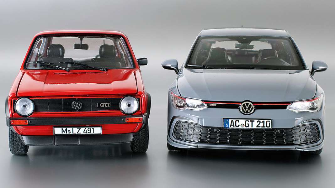 VW Golf I GTI und VIII GTI von Norev im 1:18-Vergleich: Das GTI-Duell
