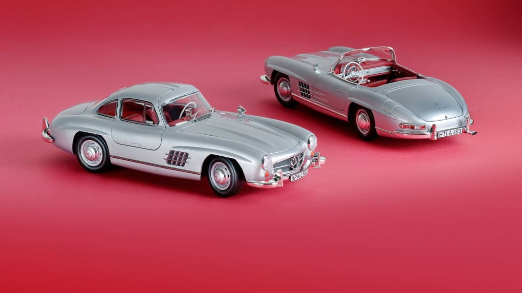 Silberlinge: Mercedes-Benz 300 SL (W 198 & W198 II) von Norev in 1:18