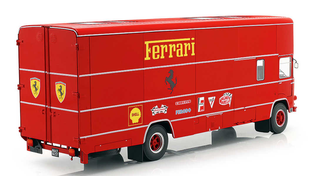 Der rote Rolfo: ’67 Rolfo OM 150 Renntransporter von CMR in 1:18