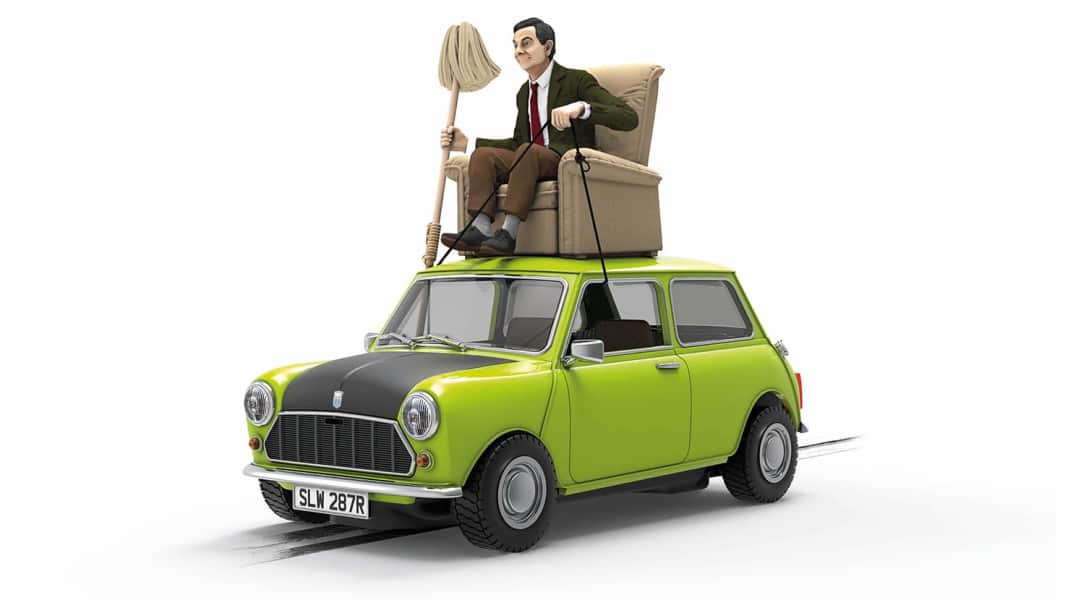 Scalextrix setzt auf Mr. Bean und die Blues-Brothers für die Schlitzpiste