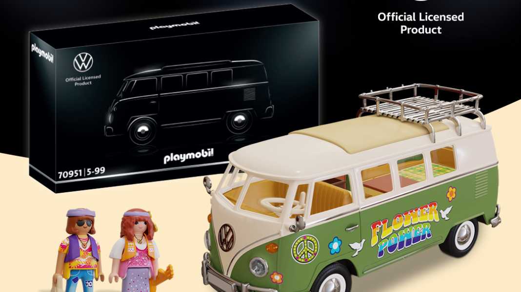 Playmobil treibt es ganz schön bunt beim Volkswagen Bulli und Käfer