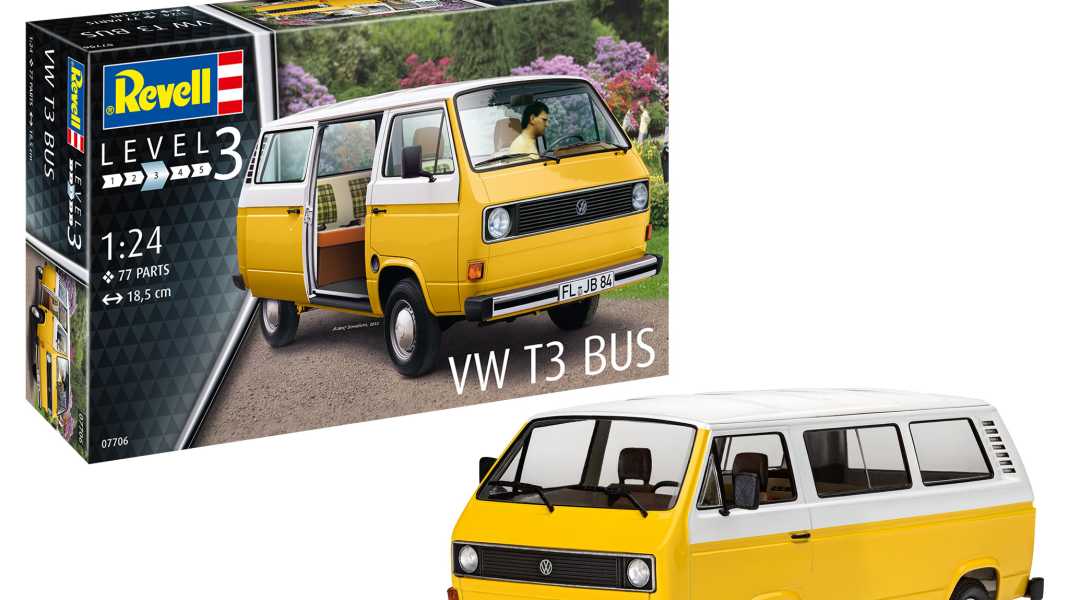 Aller guten Dinge sind drei: Revell bringt den dritten Bulli als Bus und 1:24-Bausatz
