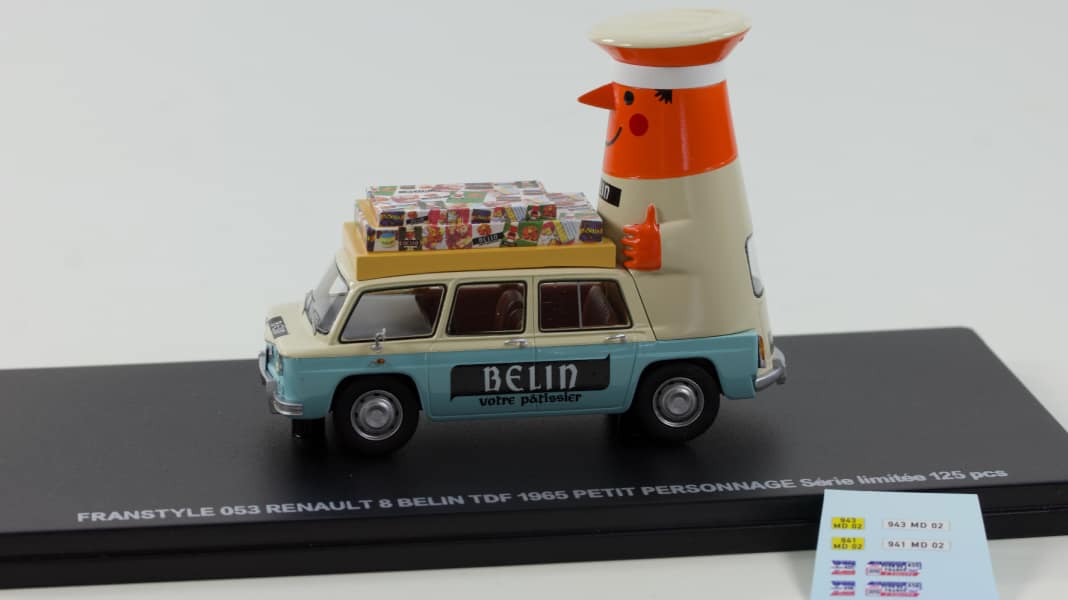 Renault 8 als Kekswagen zur Tour de France kommt von Franstyle in 1:43