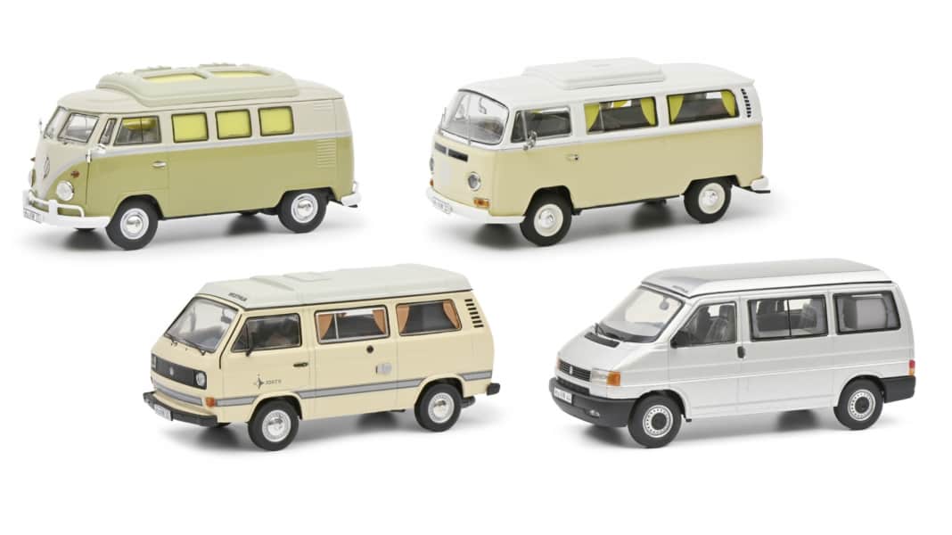 Schuco schreibt mit Bulli-Set Campinggeschichte in 1:43