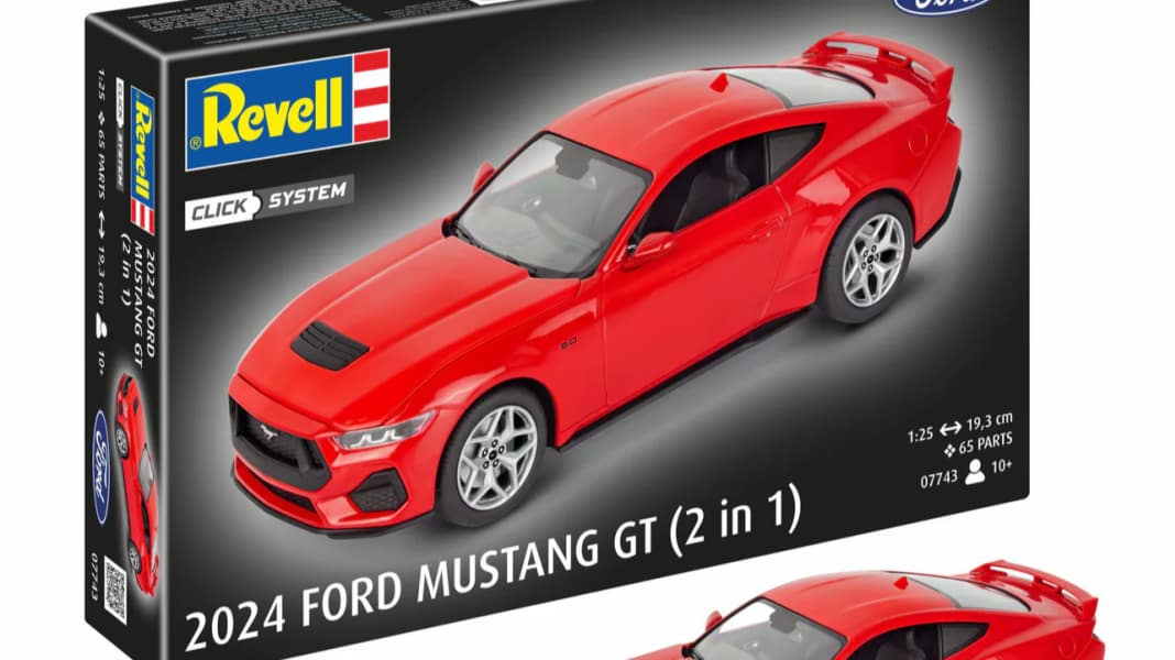 Revell Click-System bringt den Ford Mustang GT von 2024 in 1:25 zum Zusammenstecken