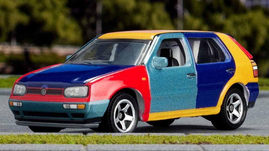 Hot Wheel bringt den “Alles-so-schön-bunt-hier”-Golf in 1:64