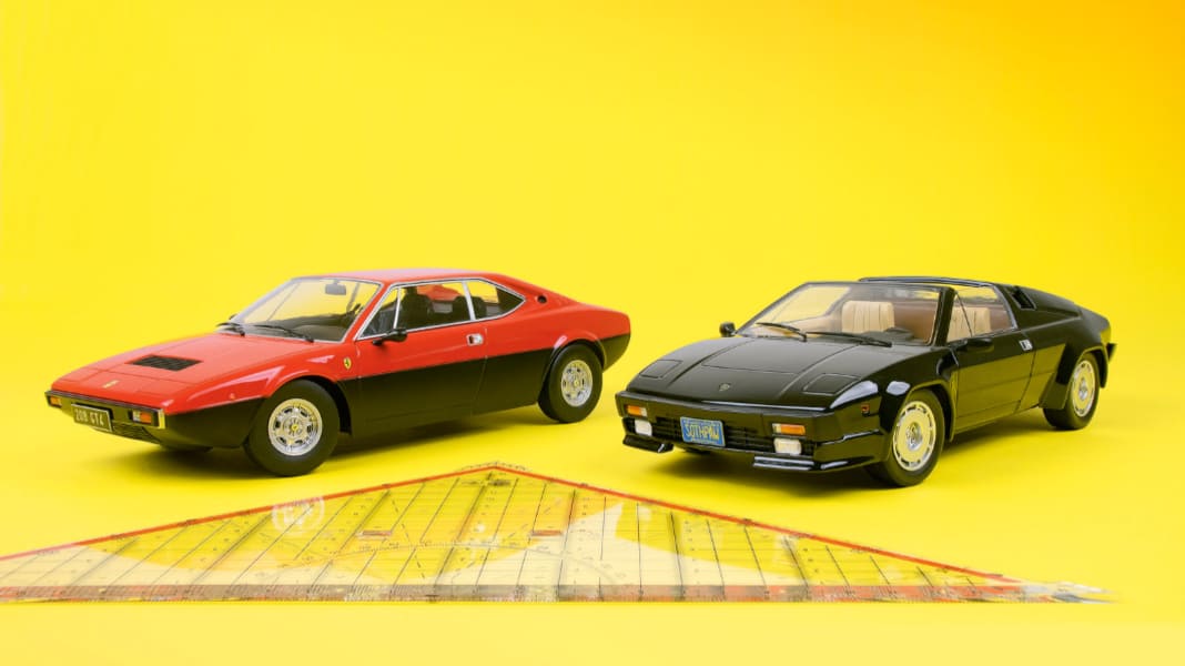 Lamborghini Jalpa und Ferrari 208 GT4 von KK-Scale in 1:18 – A la Kantonese
