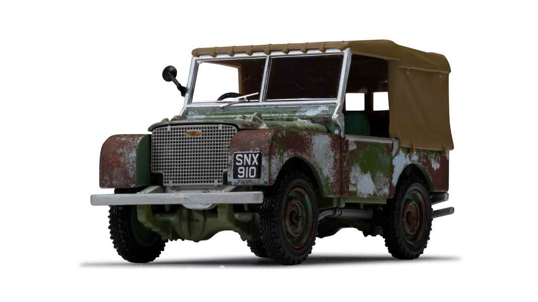 Historischer Land Rover mit Patina aus der Corgi-Werkstatt in 1:43