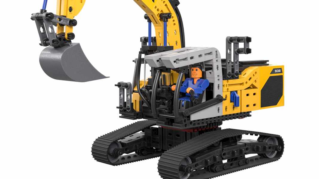 Baumaschine als Kit – Fischertechnik baut Liebherr R 938 in 1:20