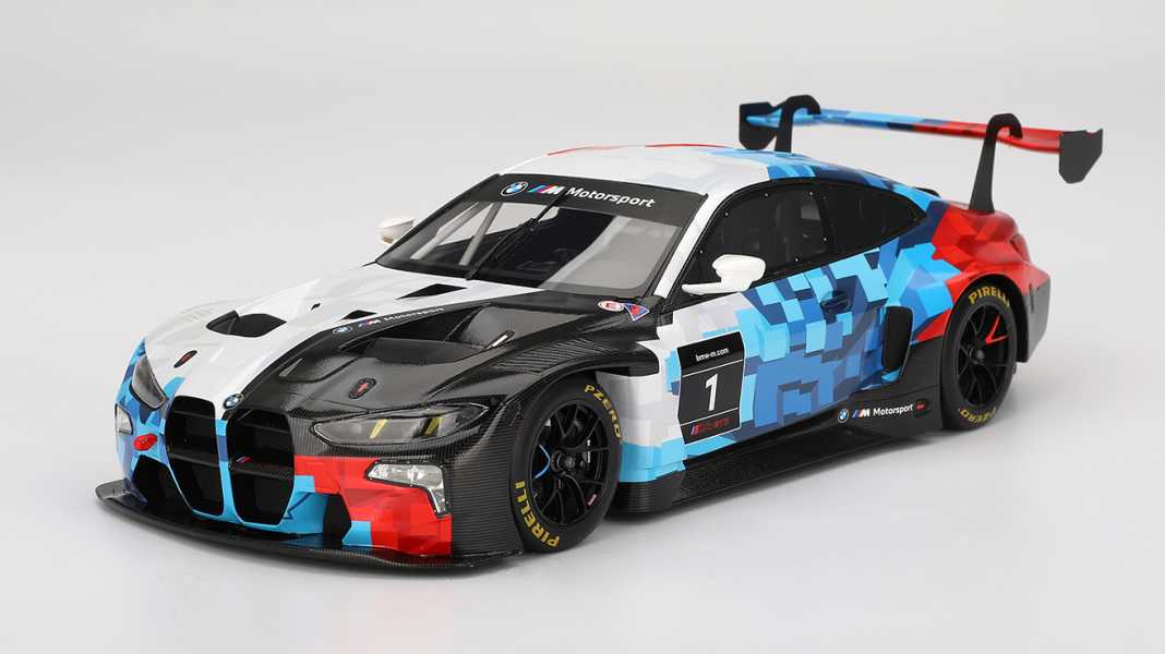 Top Speed bringt in 1:18 den schrillbunten BMW M4 GT3 Evo