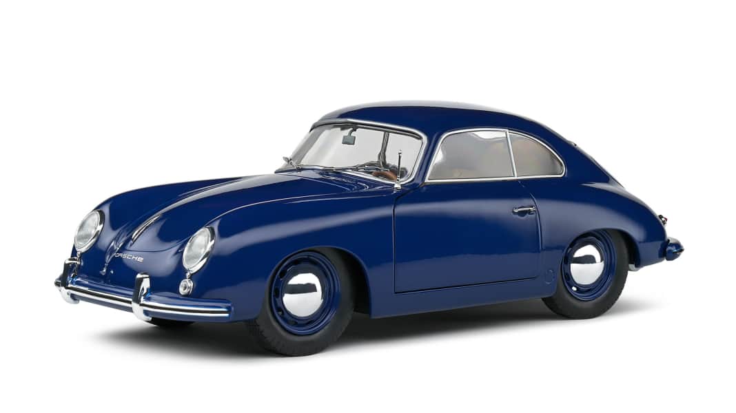 Petrolblau macht den frühen Porsche 356 von Solido in 1:18 noch eleganter
