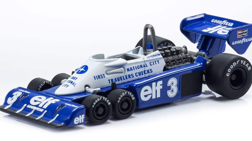 Kyosho schiebt seinen Sechsrad-Tyrrell aus der 1:64-Box