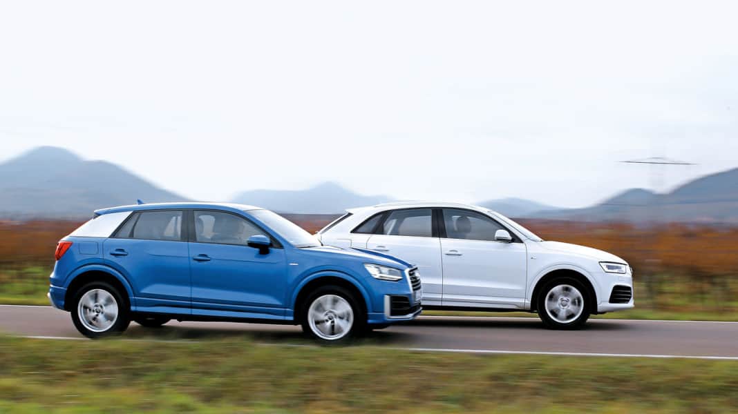 Vergleichstest: Audi Q2 vs. Q3 - Zwei gegen drei