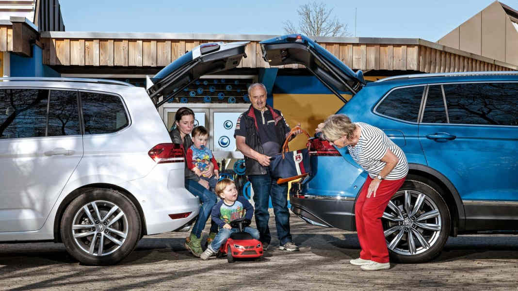Vergleichstest: VW Tiguan Allspace vs. VW Touran - Familien-Freunde