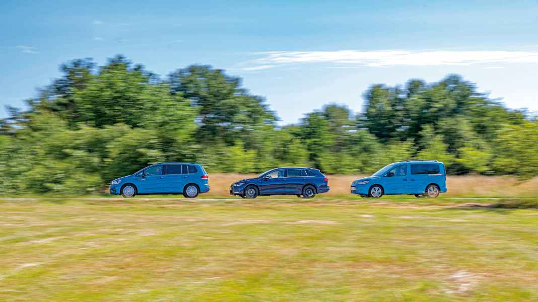 VW Caddy vs. VW Golf Variant vs. VW Touran: Blaumänner aus Niedersachsen