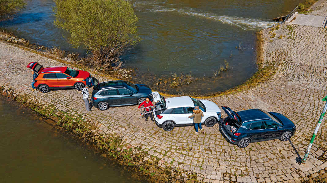 Audi Q2 vs. Seat Arona vs. Skoda Kamiq vs. VW T-Cross: Helden des Alltags