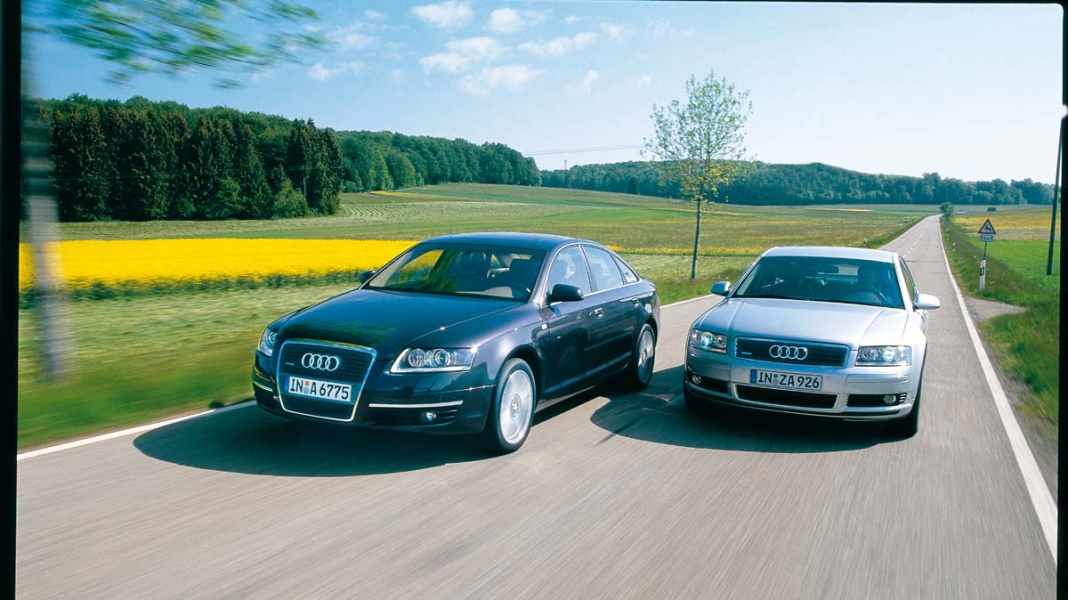 Vergleich: Audi A6 gegen A8 mit 4.2-Liter-V8 und 335 PS - DICHT DRAN