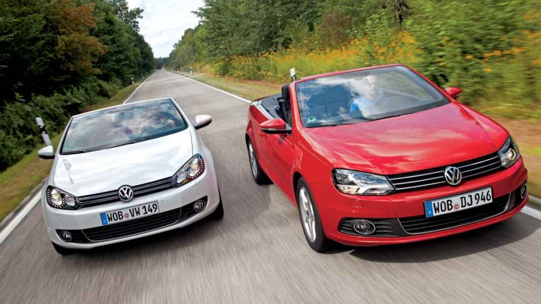Vergleichstest: VW Golf Cabrio vs. Eos 1.4 TSI 160 PS - Sommerfrische