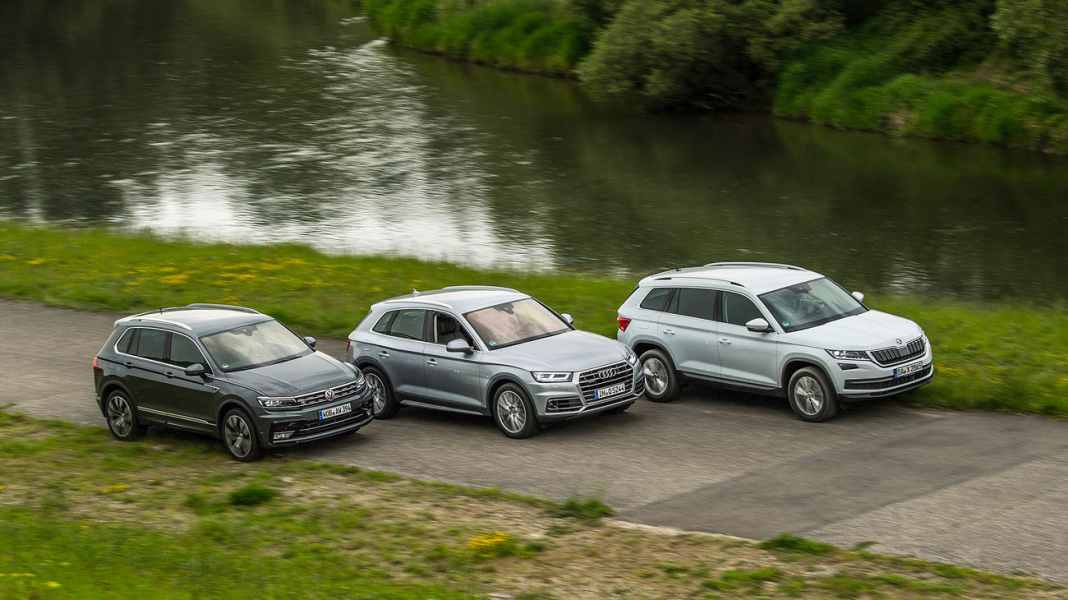 Vergleichstest: Audi Q5 vs. Skoda Kodiaq vs. VW Tiguan - Das Dreigestirn