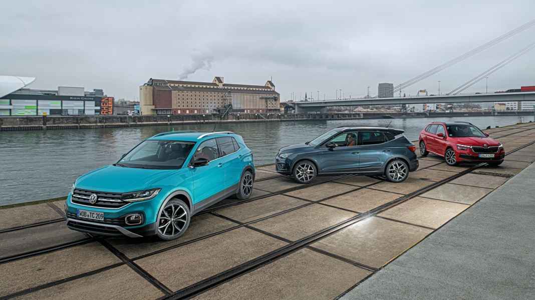 Vergleich: Seat Arona, Skoda Kamiq, VW T-Cross - Dreikäsehoch