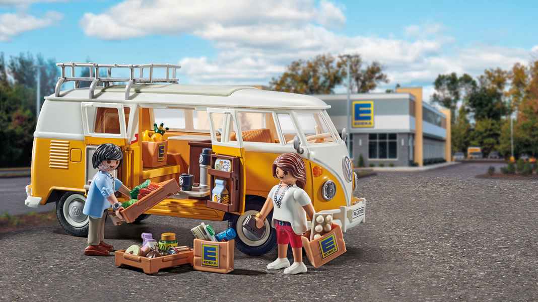 Playmobil baut Mango-Bulli und verlost zusammen mit Edeka einen echten VW T1