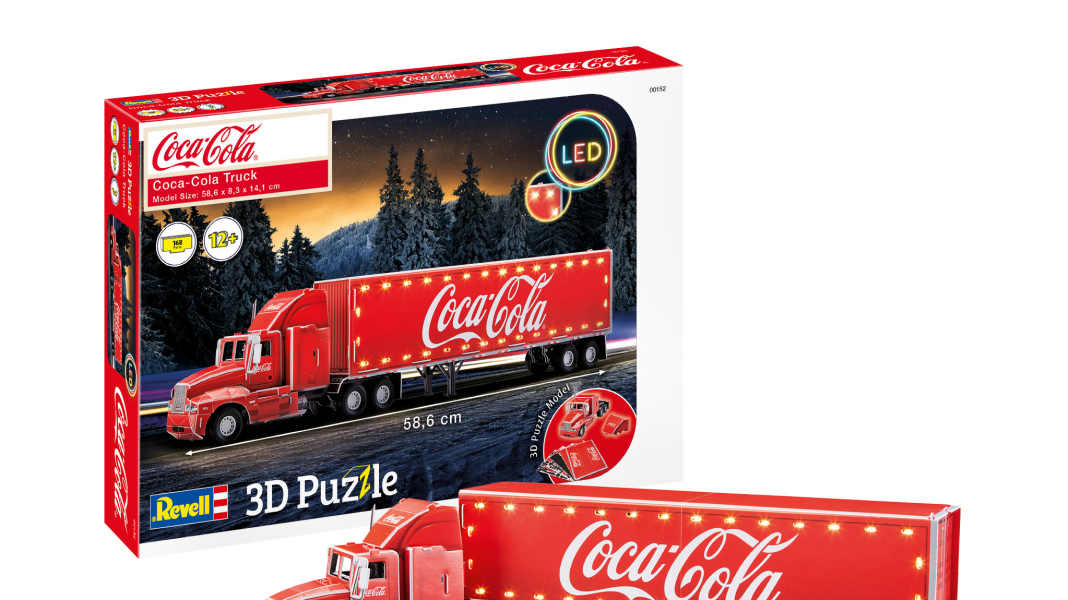 Puzzlen Sie sich ihren Coca-Cola-Truck zum Weihnachtsfest