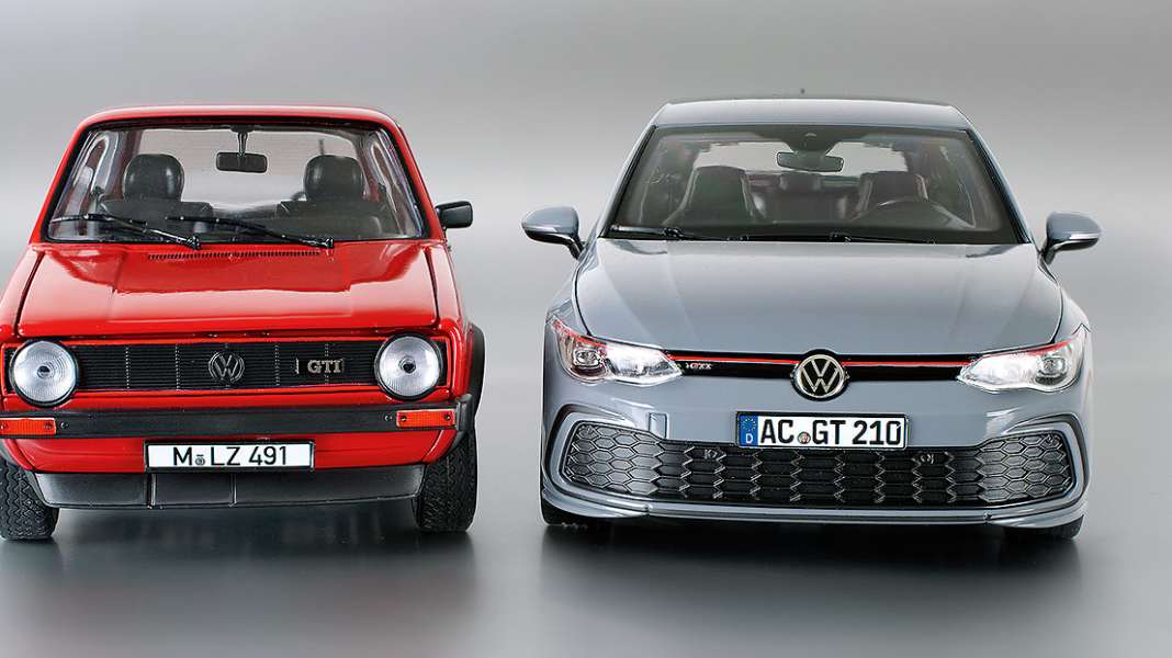 VW Golf I GTI und VIII GTI von Norev im 1:18-Vergleich: Das GTI-Duell