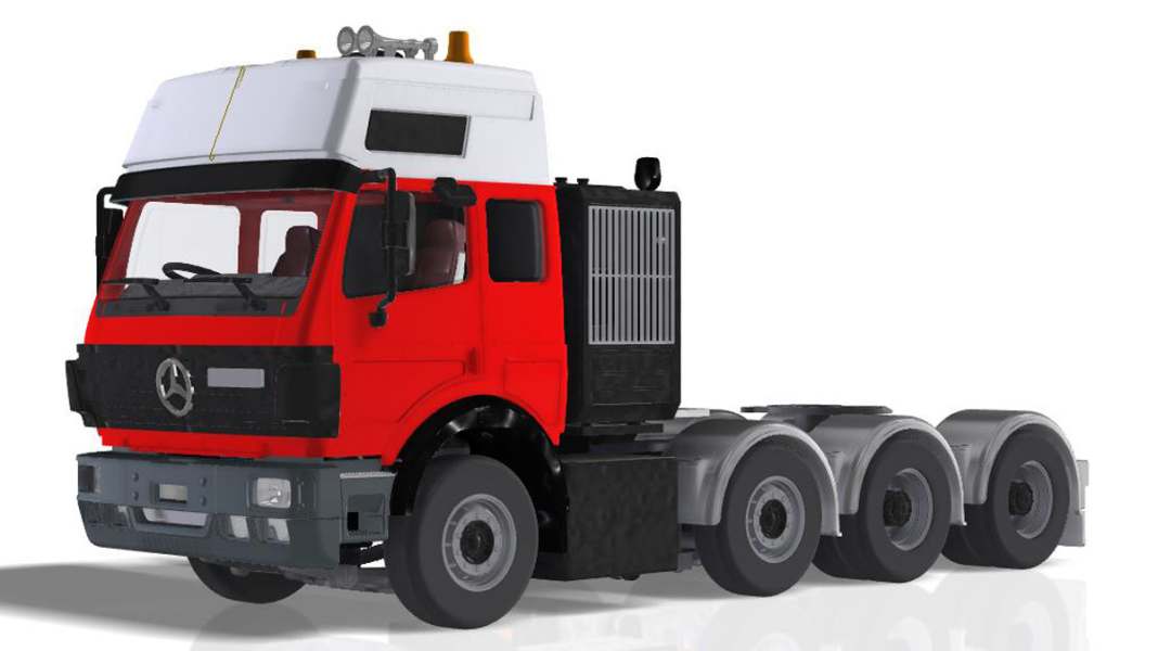 WSI zeigt erste 3D-Animationen seines Schwerlast-Mercedes NG/SK in 1:50