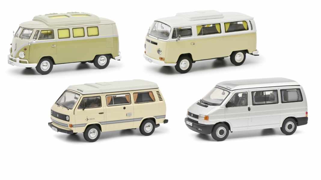 Schuco schreibt mit Bulli-Set Campinggeschichte in 1:43