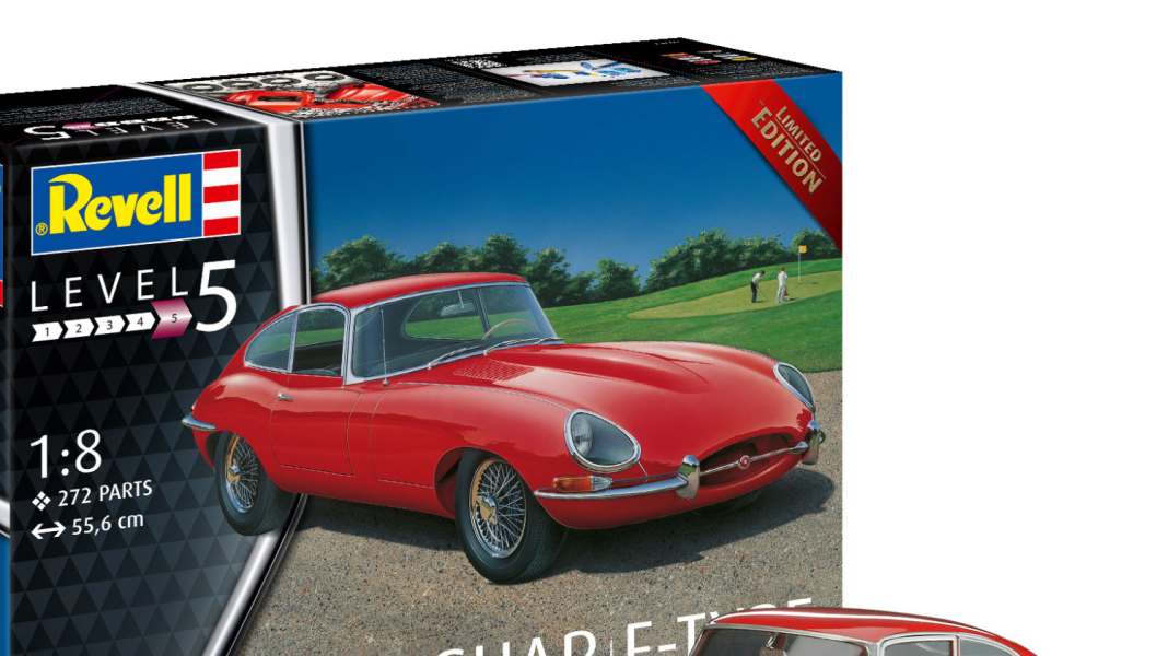 Revell bringt den Jaguar E-Type als Kit im Großmaßstab 1:8