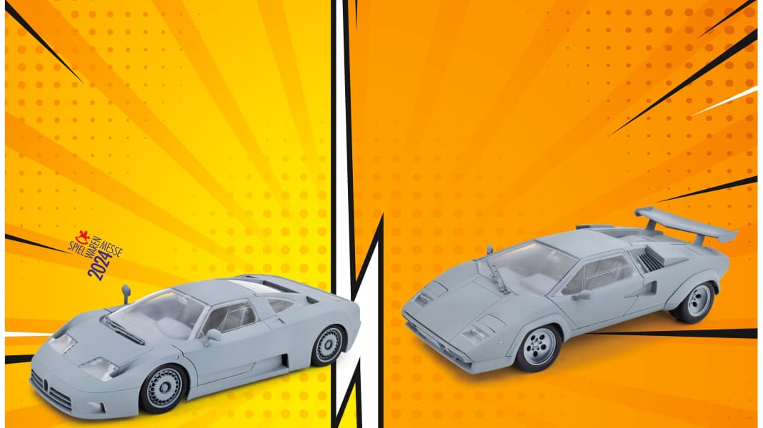 Superhelden XXL: Bugatti EB 110 und Lambo Countach 5000 S von KK-Scale in 1:12