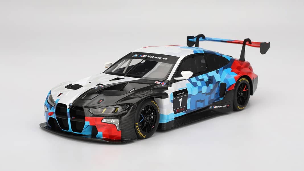 Top Speed bringt in 1:18 den schrillbunten BMW M4 GT3 Evo