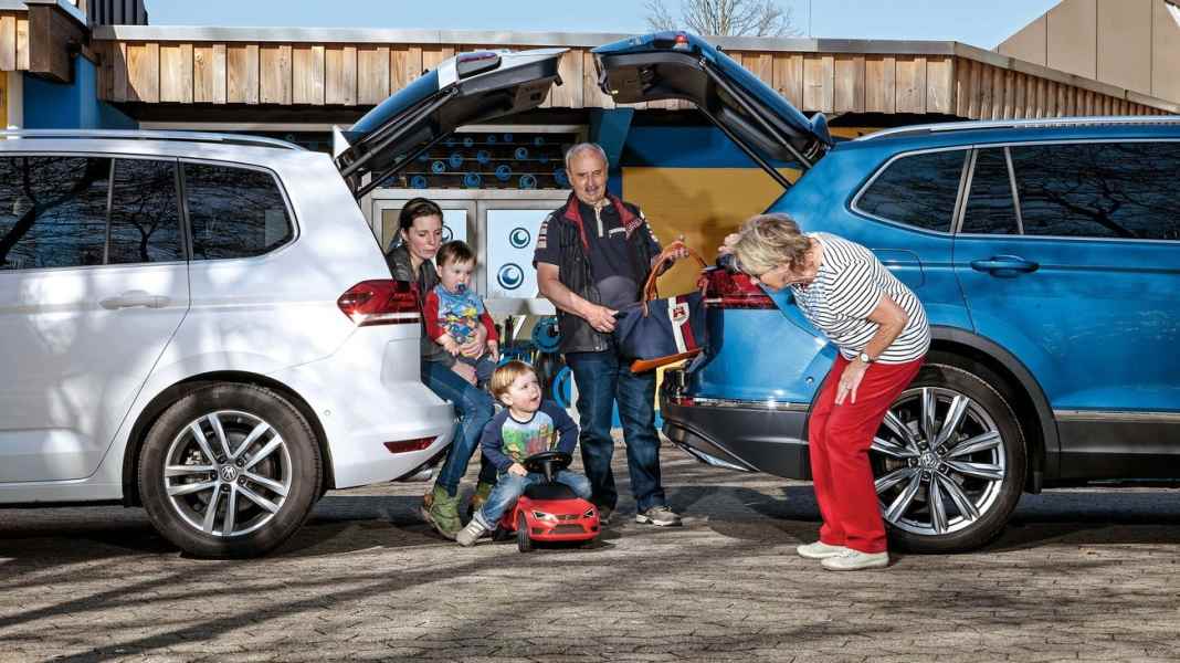 Vergleichstest: VW Tiguan Allspace vs. VW Touran - Familien-Freunde