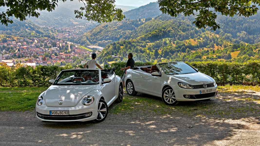 Vergleichstest: Golf vs. Beetle Cabrio 1.6 TDI - Sommer-Träume