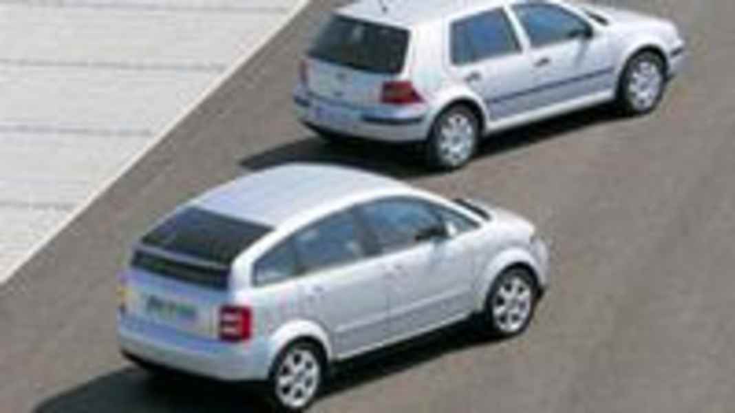 Vergleich - Golf 4 1.4 16V gegen Audi A2 1.4 16V