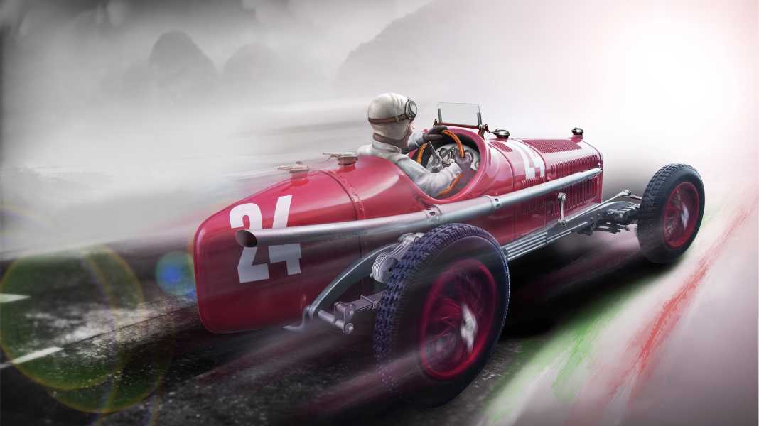 ‘32 Alfa Romeo P3 GP Monza Tazio Nuvolari von Tecnomodel in 1:18 – Licht aus, Sieg an