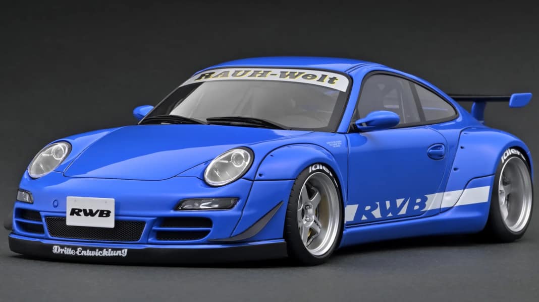 Ignitions Model kündigt blauen RWB-Porsche des 997-Elfers in 1:18 an