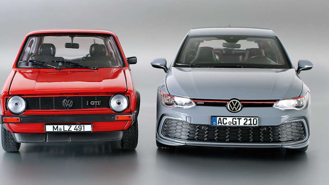VW Golf I GTI und VIII GTI von Norev im 1:18-Vergleich: Das GTI-Duell