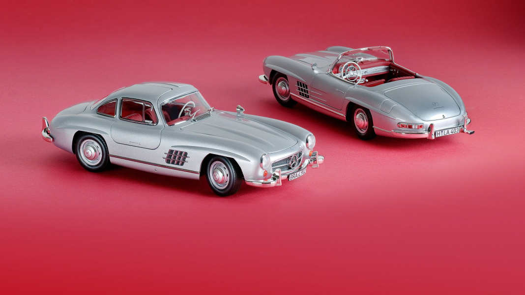 Silberlinge: Mercedes-Benz 300 SL (W 198 & W198 II) von Norev in 1:18