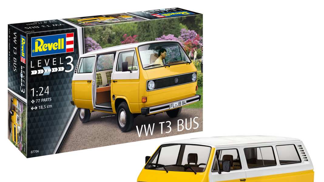 Aller guten Dinge sind drei: Revell bringt den dritten Bulli als Bus und 1:24-Bausatz