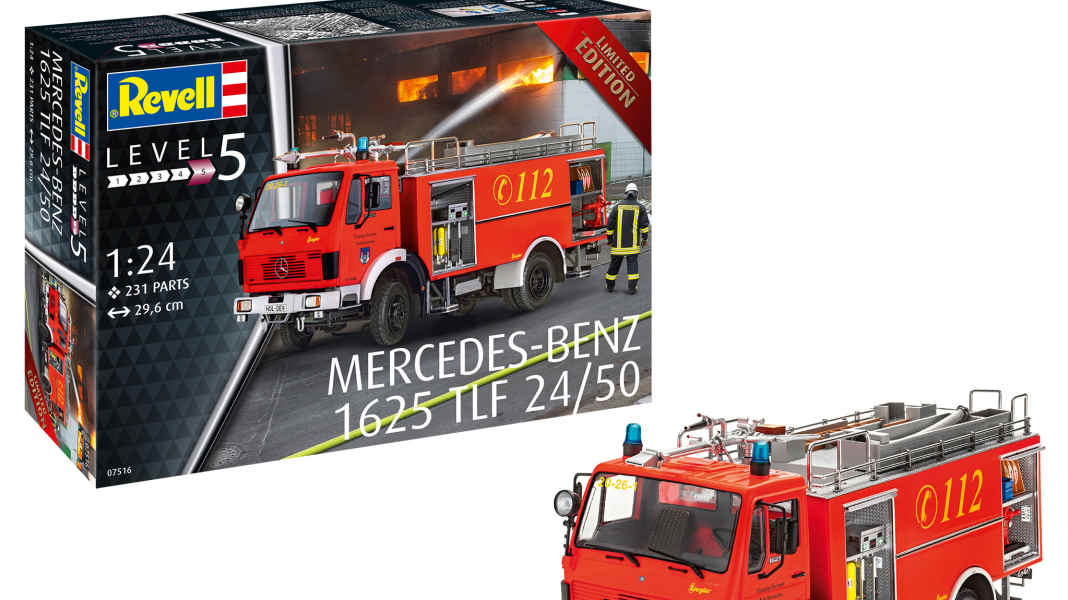 Revell bringt in 1:24 das Mercedes-Löschfahrzeug TLF 24/50 mit Ziegler-Aufbau