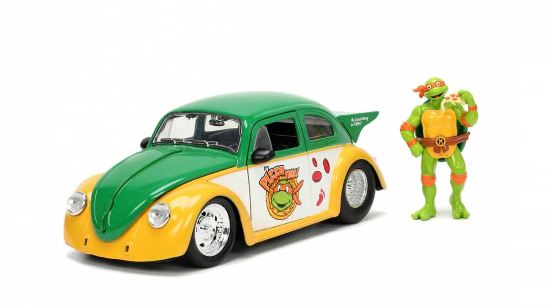 Bei Jada fährt Michelangelo auf den Käfer ab – als Ninja-Turtle im Maßstab 1:24