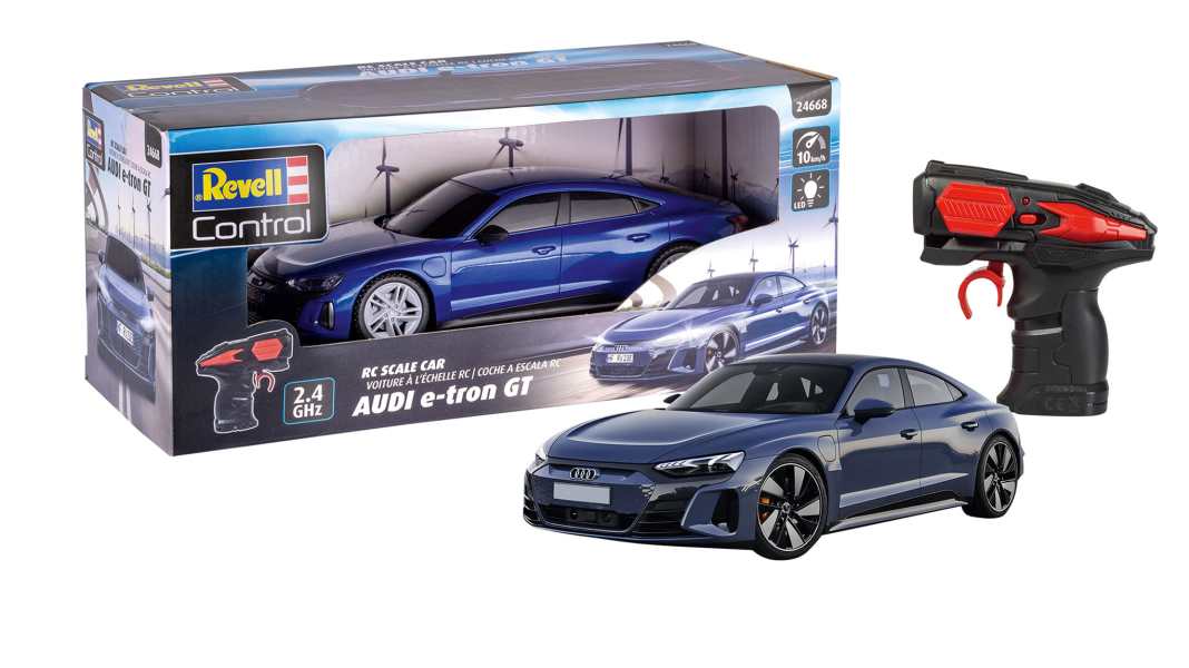 Revell: Die Ostwestfalen bringen den Audi e-tron GT als RC-Flitzer in 1:24