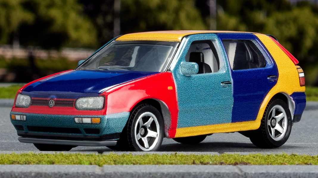 Hot Wheel bringt den “Alles-so-schön-bunt-hier”-Golf in 1:64