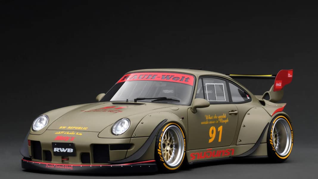 RWB 993 in Khaki erobert die Modellauto-Szene dank Ignition Model in 1:18