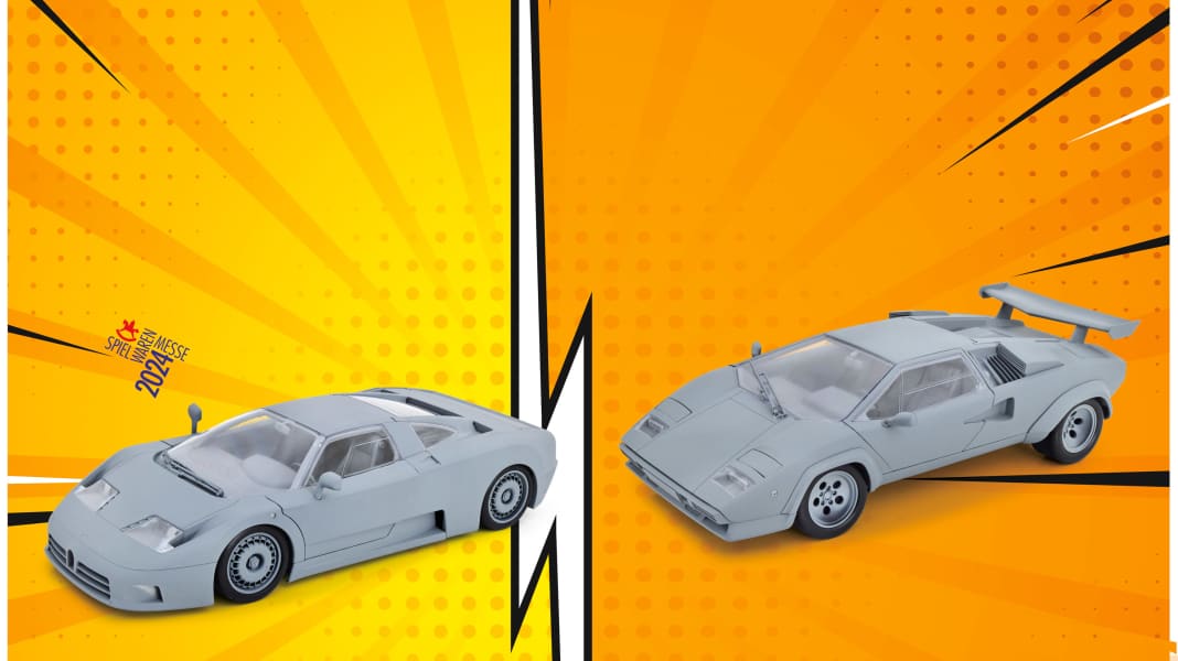 Superhelden XXL: Bugatti EB 110 und Lambo Countach 5000 S von KK-Scale in 1:12