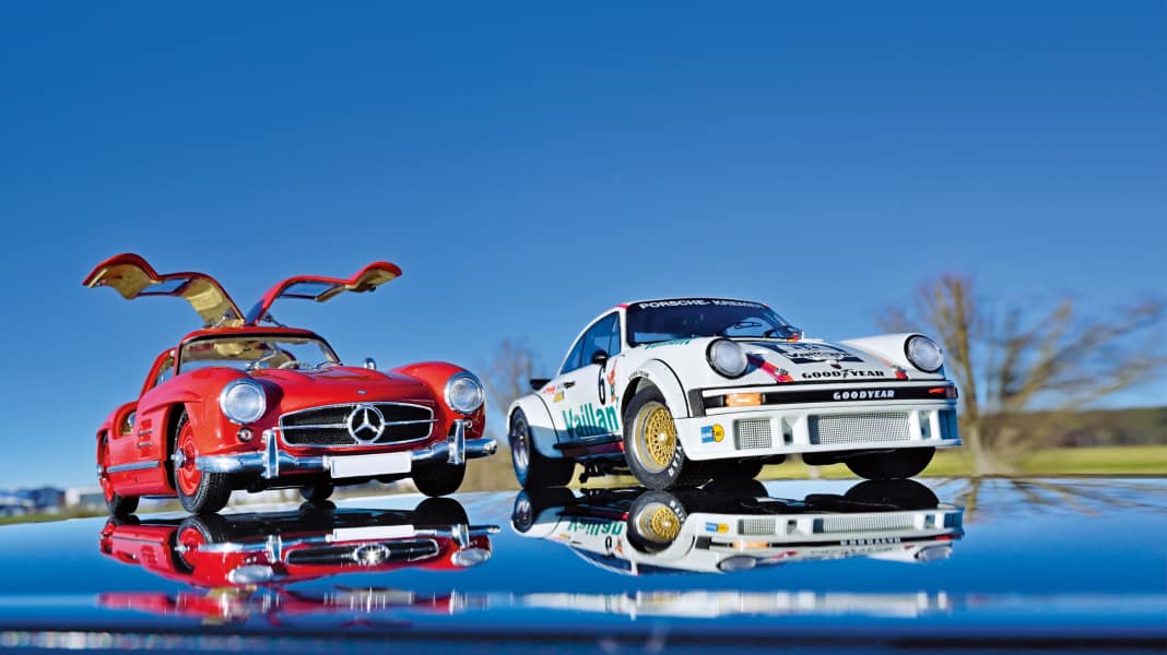 Stuttgarter Nachrichten: Mercedes-Benz 300 SL und Porsche 934 von Schuco in 1:18
