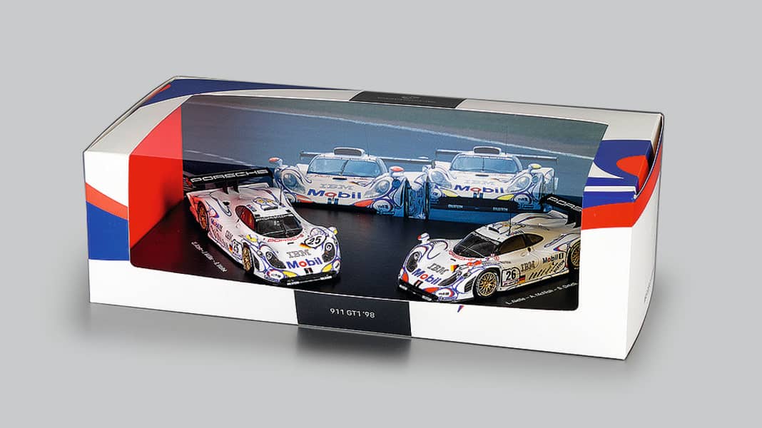 SAMMELN: ’98 Porsche 911 GT1 LM in 1:43 und 1:18 – Der GT-Einser