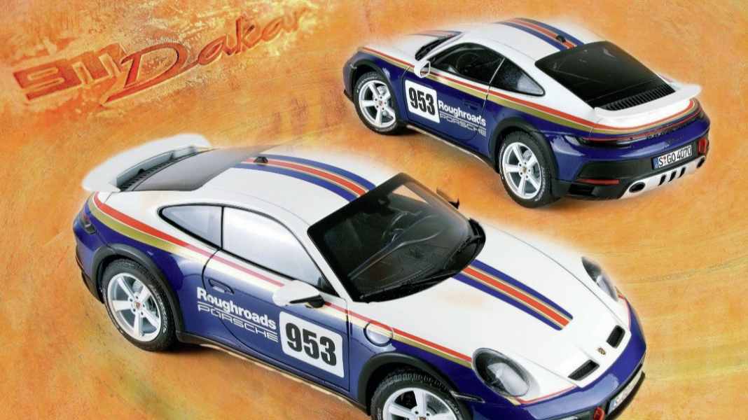 Porsche 911 (992) Dakar von Norev in 1:18 - Für Sand gebaut